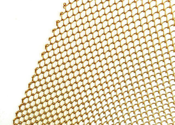 適用範囲が広い家の装飾の金属のコイルの飾り布13ftの金の網のカーテン