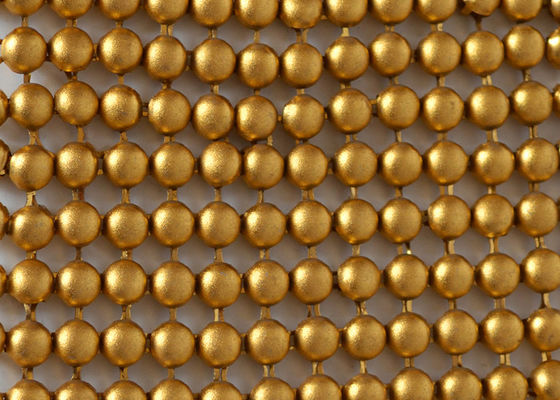 金合金の金属のスパンコールの生地の金属カーテンの耐久財5mm Dia