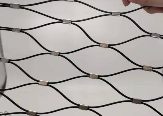 編まれる7x7 Antifire手は階段柵のための鋼鉄ロープの塀60x60mmを一致させる