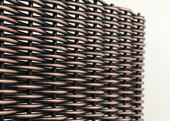 骨董品6mmの壁カバーのために装飾的な建築編まれた金属の網の銅Ss