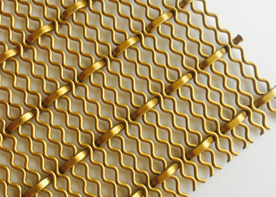 4.5mmの正面の装飾的な編まれた金網4.0m x 2.0m