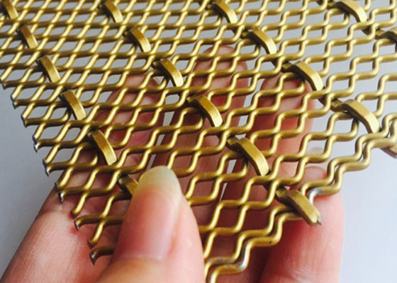 4.5mmの正面の装飾的な編まれた金網4.0m x 2.0m