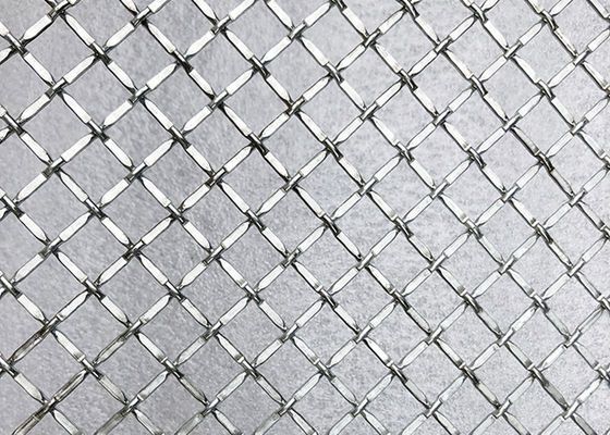 天井およびゲートのための金属の装飾Ss302ロックのひだの金網のアルカリの抵抗