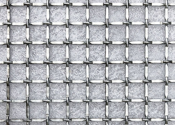 天井およびゲートのための金属の装飾Ss302ロックのひだの金網のアルカリの抵抗