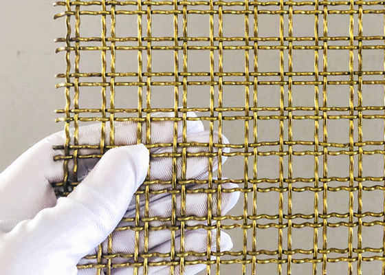 装飾的な塀のための真鍮の二重熱抵抗ロックのひだの金網