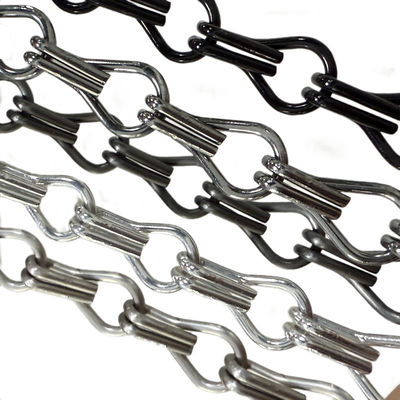 標準サイズ 12mm*24mm アルミチェーンリンクカーテン 高耐久性