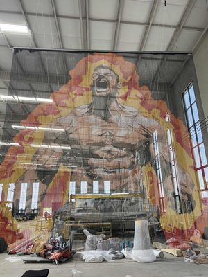 家具やアート設置用のクリエイティブな装飾アルミニウムチェーンカーテン、耐火性カスタマイズ可能な金属メッシュデザイン