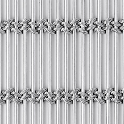 密度 6mm 棒グリッド 装飾用織布線網 42% オープン エリア 7mm 厚さ