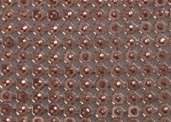 4mmのDiaによって編まれるアルミニウム金属のスパンコールの生地のAntiwear装飾の仕切りのクラッディング
